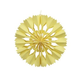 COLGANTE FLOR PAPEL AMARILLO Ø30cm