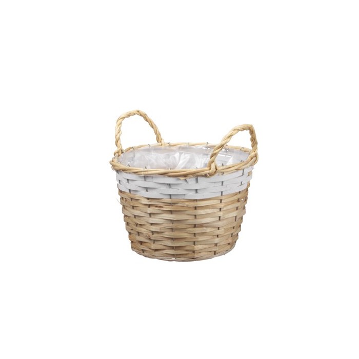 CISTELL RODO natural/blanc D23x15cm