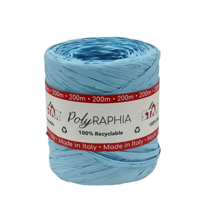 RAFIA BOBINA 200 m CELESTE