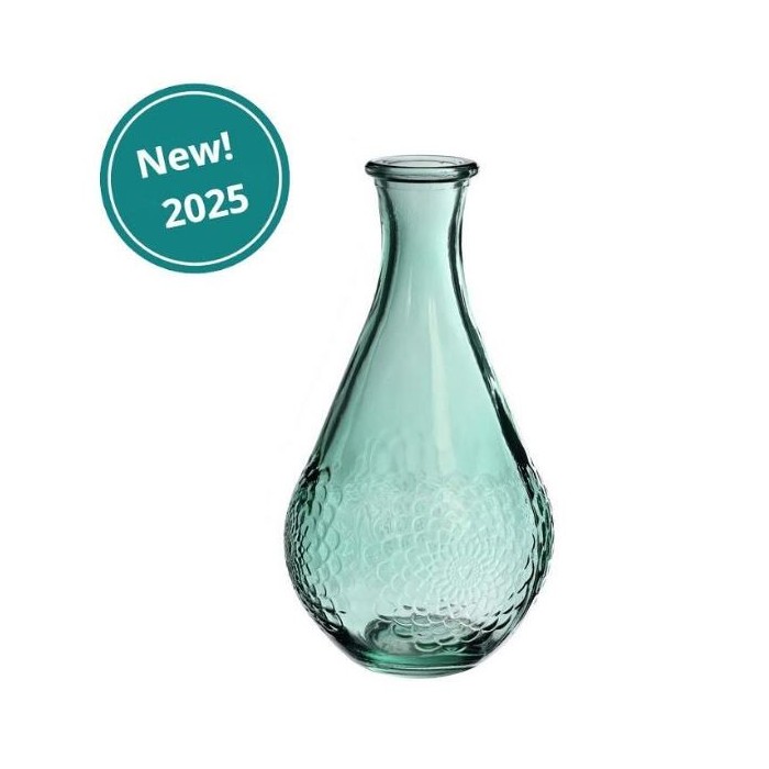 CRISTAL JARRON DAHLIA ESMERALDA D9 H16CM