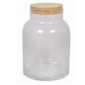 CRISTAL JARRON LECHE TAPON CORCHO D12/18 H27CM