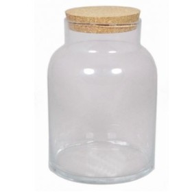 VIDRE GERRA LLET AMB TAP SURO D13/21 H31CM