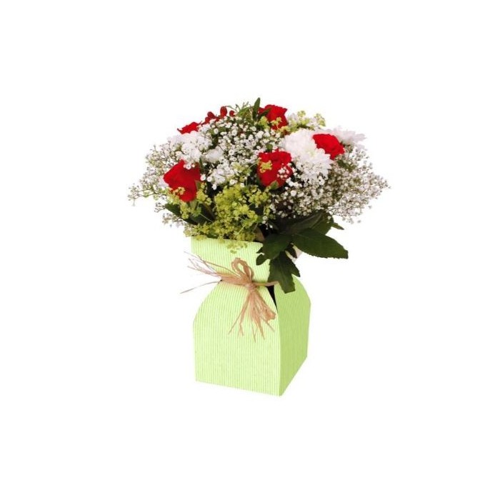 PORTABOUQUETS 12x12xH21cm VERD 20 UNI