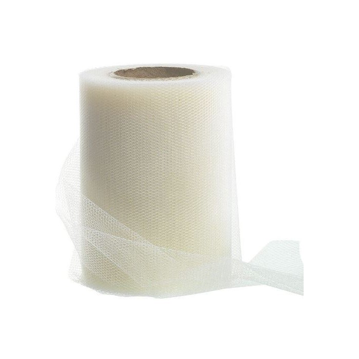 CINTA TUL CREMA 125MM 100M