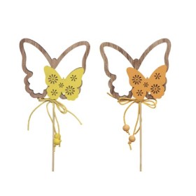 PICK MADERA PAPALLONA AMARI/NARANJA 8.5 cm 8 UNI