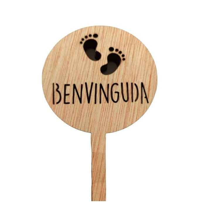 PICK BENVINGUDA H25cm MADERA 5u