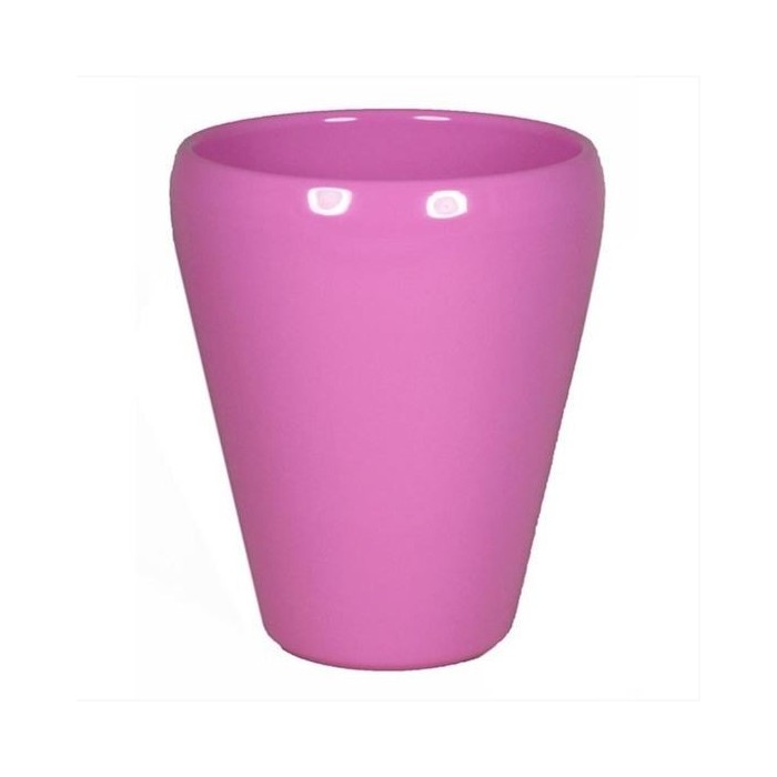 CERAMICA ORQUIDIA BASE D14 H17CM ROSA XICLET BRIL