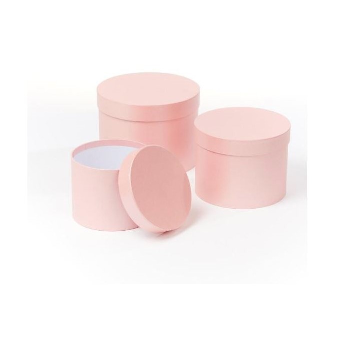 SOMBRERERAS ROSA PALIDO SET 3 MEDIDAS