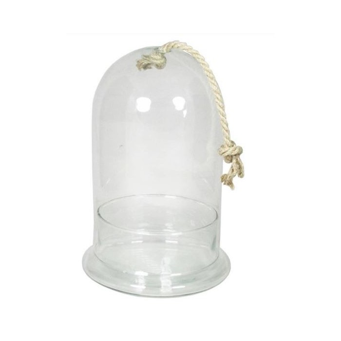 VIDRE CUPULA AMB CORDA D18x28,5cm