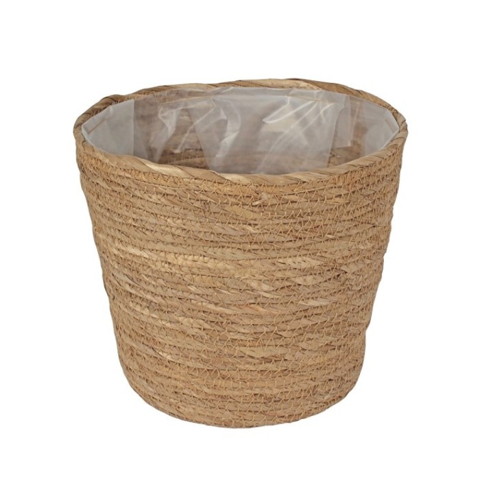 CUBREMACETA OSAKA PAJA D21,5 H19cm NATURAL