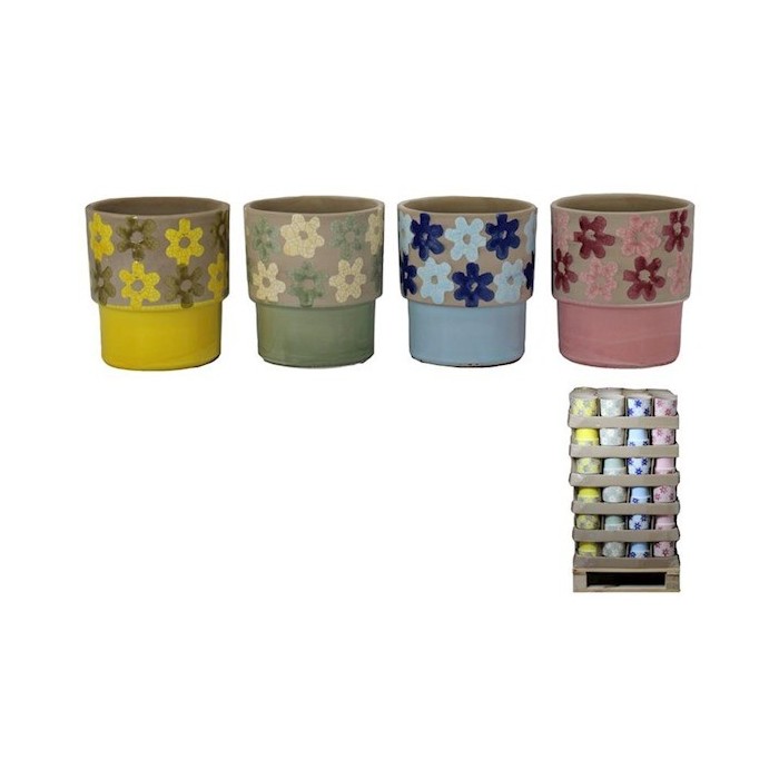 CERAMICA FLORS BLAU/VERD/GROC/ROSA ES12 UNI