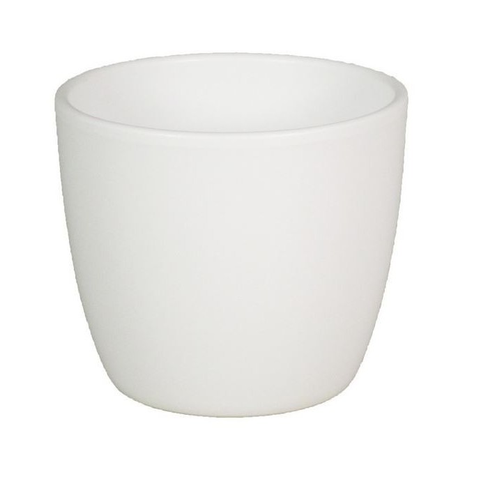 CERAMICA POT BOULE D13.5 H12CM BLANC MAT ES12