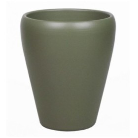 CERAMICA ORQUIDIA BASE D14 H17CM VERD ARMY MAT