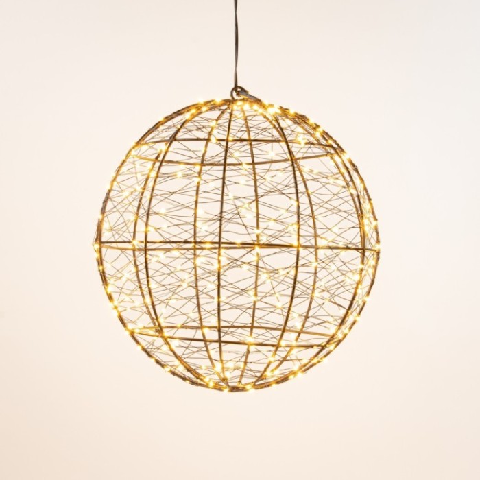 BOLA COLGAR FLASH 25CM/300LED CALIDO/5m