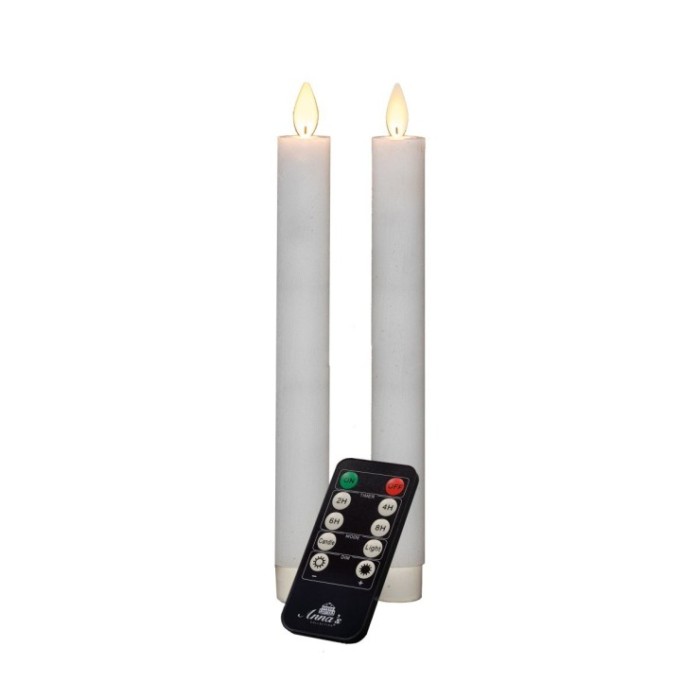 VELAS LED TIPO CANDELABRO 2UNI 23CM BLANCAS