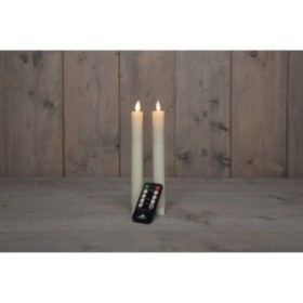 ESPELMES LED TIPUS CANELOBRE 2UNI 23CM MARFIL