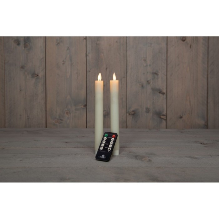 VELAS LED TIPO CANDELABRO 2UNI 23CM MARFIL