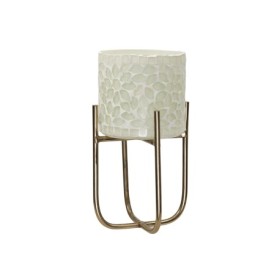 VIDRE MOSAIC POTES 10x22cm BLANCA