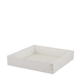 SAFATA FUSTA QUADRADA 20x20x4cm  Blanc Rentat