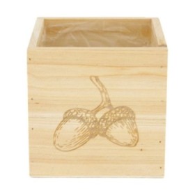 MACETA MADERA CUADRADA BELLOTA 12x12x12cm