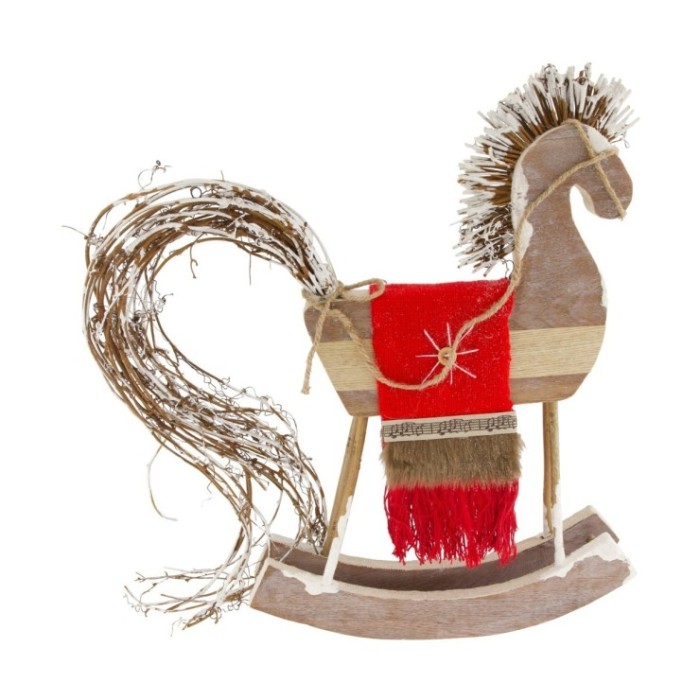CABALLITO BALANCIN NAVIDEÑO 55x12x50cm