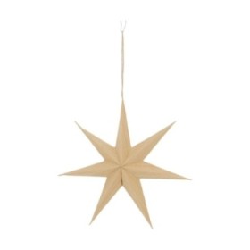 COLG ESTRELLA papel 30x30x6cm NATURAL MADERA