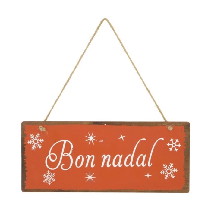 CARTEL Bon Nadal X COLGAR 28x0.8x12cm UNIDAD