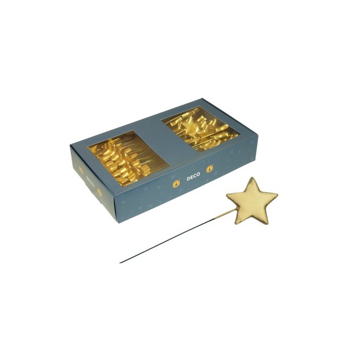 PICK ESTRELLA 4cm STYRO 60uni ORO CAJA