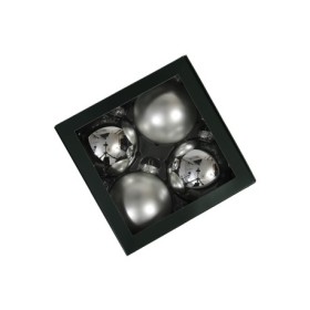 BOLAS NAVIDAD 100mm silver combi 4uni