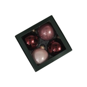 BOLAS NAVIDAD 100mm Malva 4uni