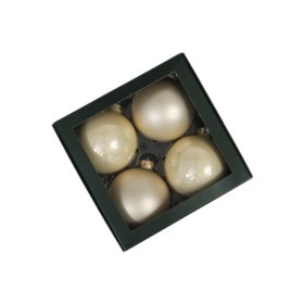BOLAS NAVIDAD 100mm Champagne 4uni