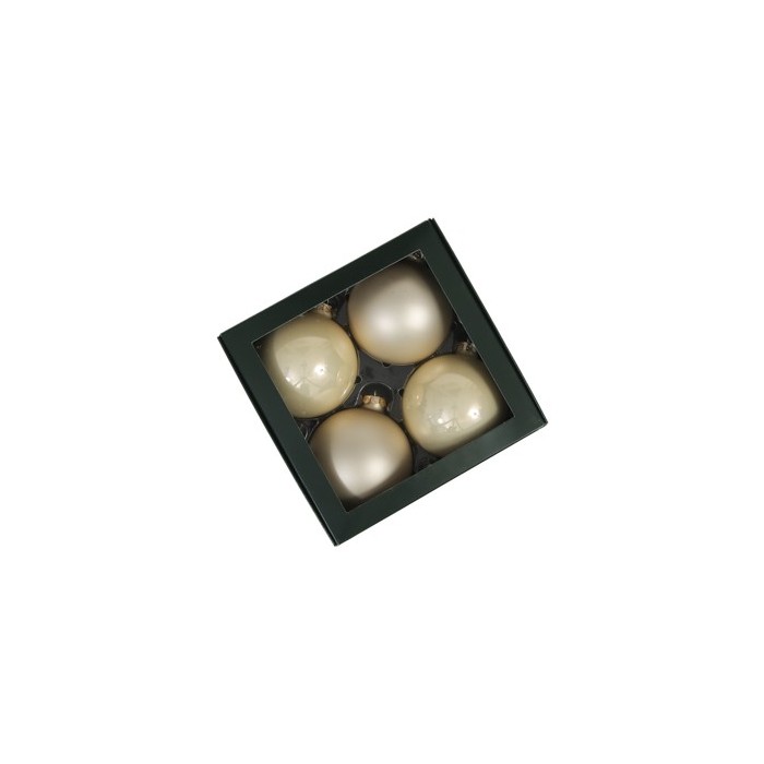 BOLAS NAVIDAD 100mm Champagne 4uni