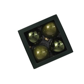 BOLAS NAVIDAD 100mm Verde Pino 4uni