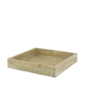 SAFATA FUSTA QUADRADA  20x20x4cm GRIS FOSC