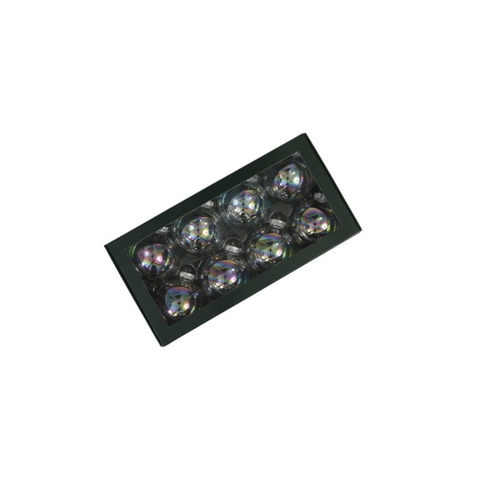 BOLAS NAVIDAD 80mm clear pearl 8uni