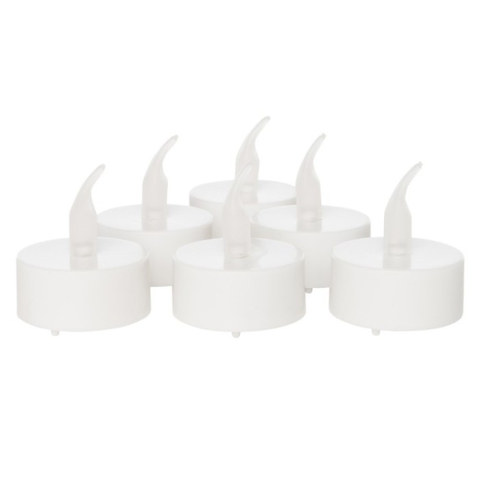 LED TEALIGHT 6pc FLAMA GROGA LED