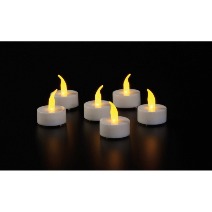 LED TEALIGHT 6pc FLAMA GROGA LED