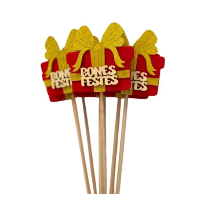 PICK REGALO BONES FESTES ROJO 5u