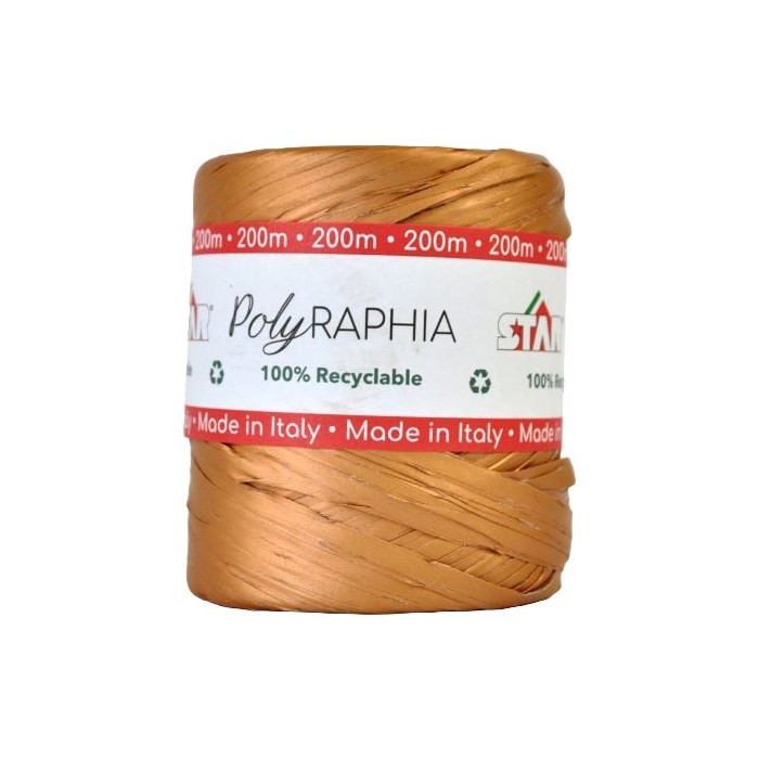 RAFIA BOBINA 200M COBRE