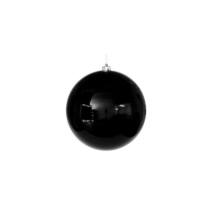 BOLA NAVIDAD PLASTICO 200mm NEGRO 1u