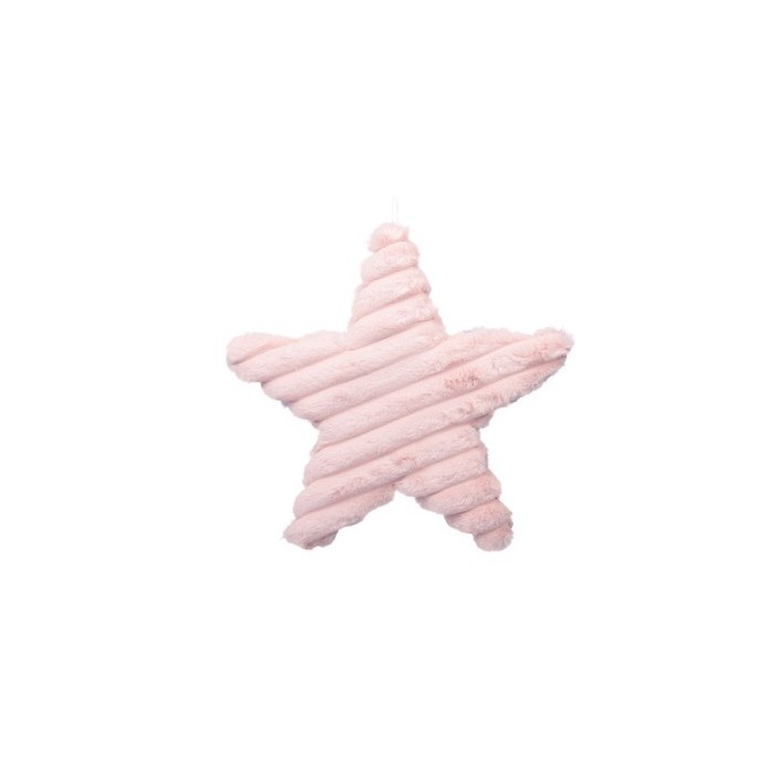 COLG ESTRELLA ROSA CLARO TERCIOPELO 40cm