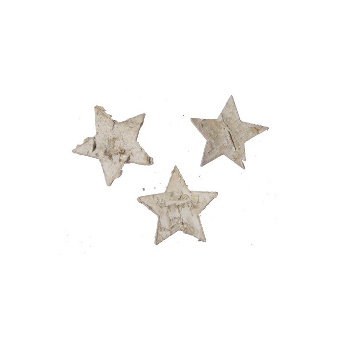 ESTRELLAS ABEDUL 2.5cm 100uni BLANCAS CAJA