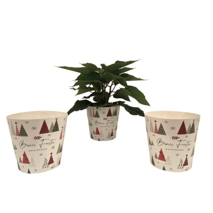 CUBREMACETA NAVIDAD BLANCO ES12