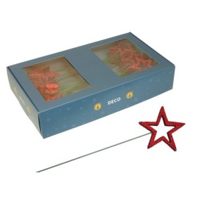 PICK ESTRELLAS ABIERTAS 6cm 30UNI ROJAS