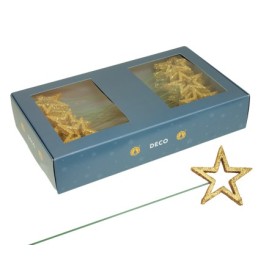 PICK ESTRELLES OBERTES 6cm 30UNI DAURADES