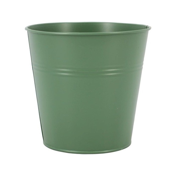 CUBO ZINC VERDE OSCURO MATE D13 H12.5cm ES12