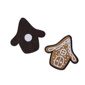 CASETA GINGEBRE 5x5cm ENGANXINA 12uni