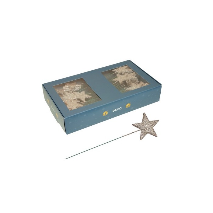 PICK ESTRELLAS PURPURINA 6cm 30UNI CHAMPAN