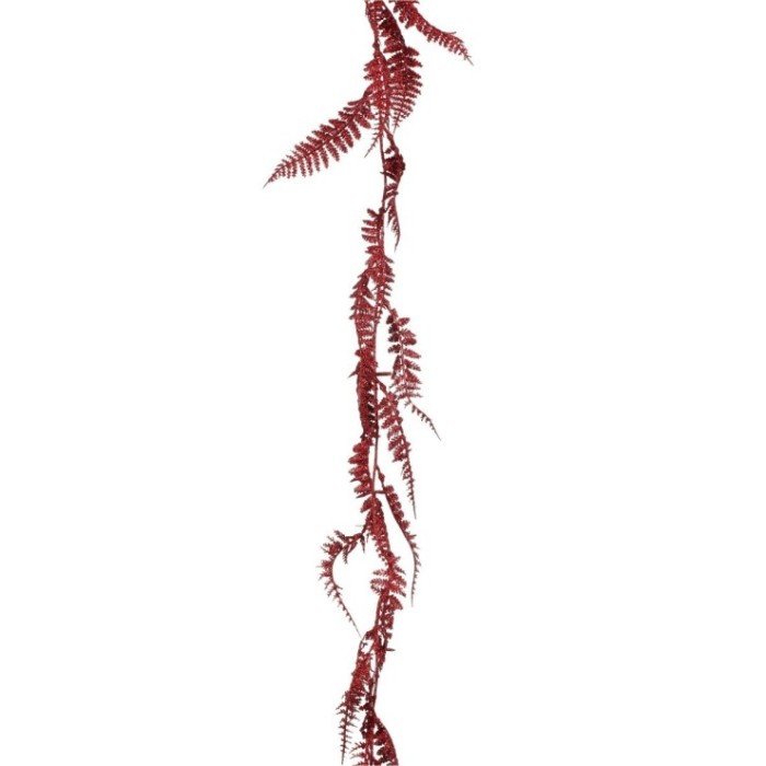 GARLANDA FULLES VERMELLES - l180cm