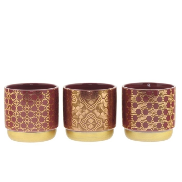 CERAMICA SIM VERMELLA ES12 Ø13xH12,5cm ASS3